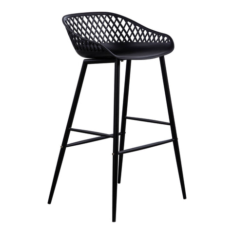 Piazza - Outdoor Barstool Barstool (Set of 2) - Black - Premium Chair Sets from Moe's Home Collection - Just $497.50! Shop now at brett interiors