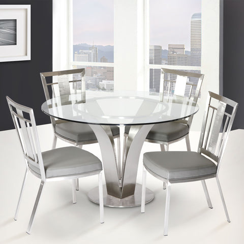 Cleo - Contemporary Dining Table - Clear - Premium Dining Tables from Armen Living - Just $1200! Shop now at brett interiors