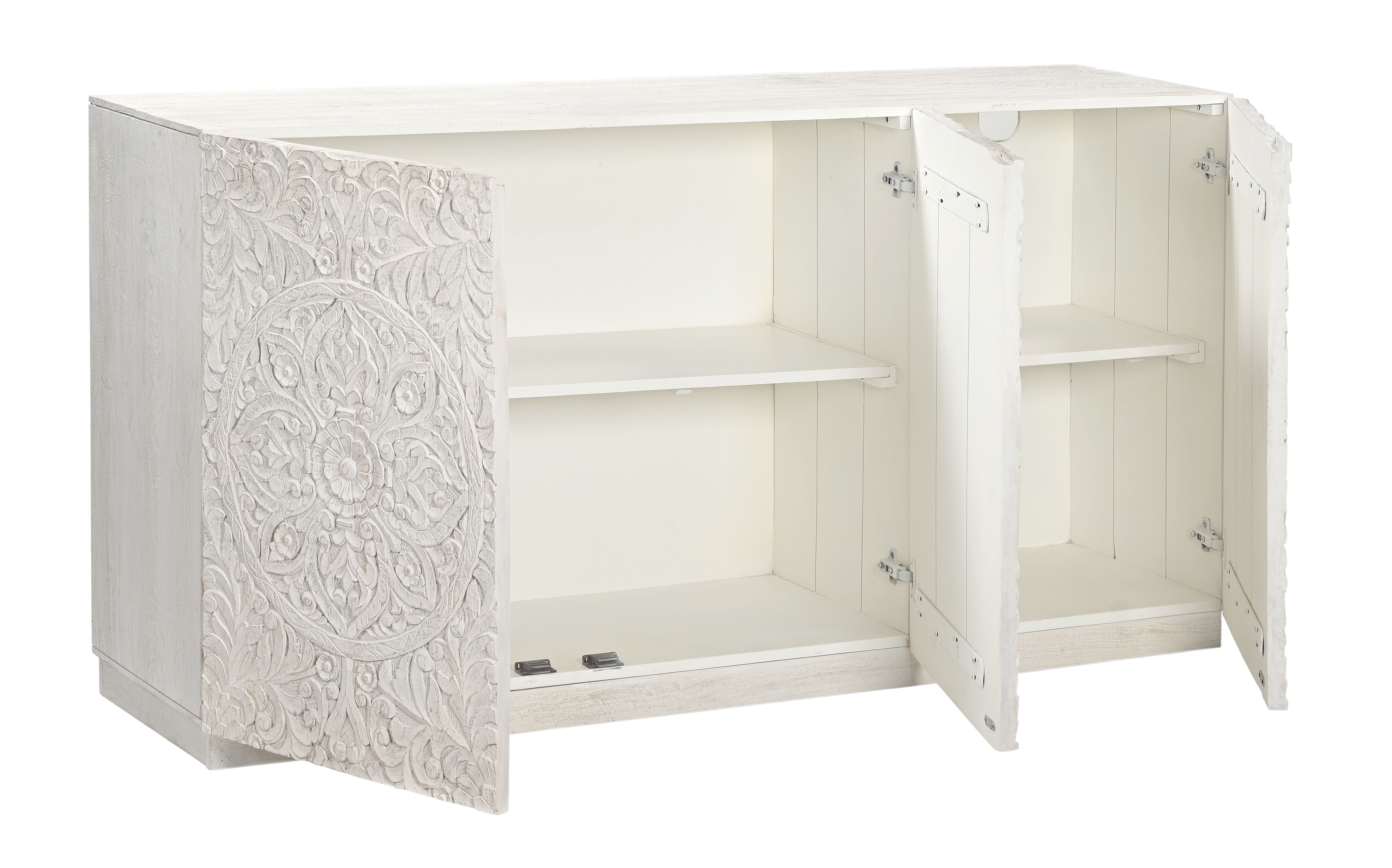 Triolia - Three Door Credenza - Weathered White - Premium Credenzas from Coast2Coast Home - Just $4950! Shop now at brett interiors