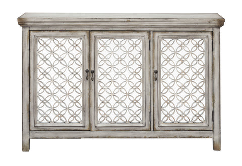 Cara - Three Door Credenza - Lizzy Hazy Gray / Mirror - Premium Credenzas from Coast2Coast Home - Just $3300! Shop now at brett interiors