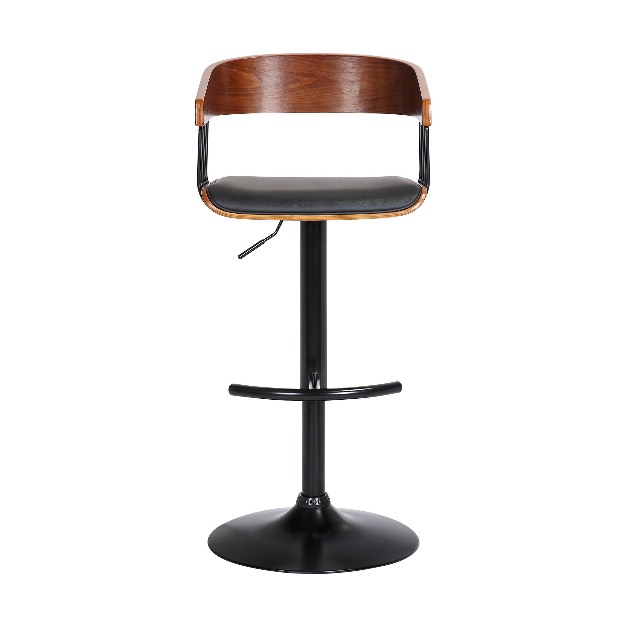 Larisa - Adjustable Walnut Wood Bar Stool - Premium Adjustable Height from Armen Living - Just $255! Shop now at brett interiors