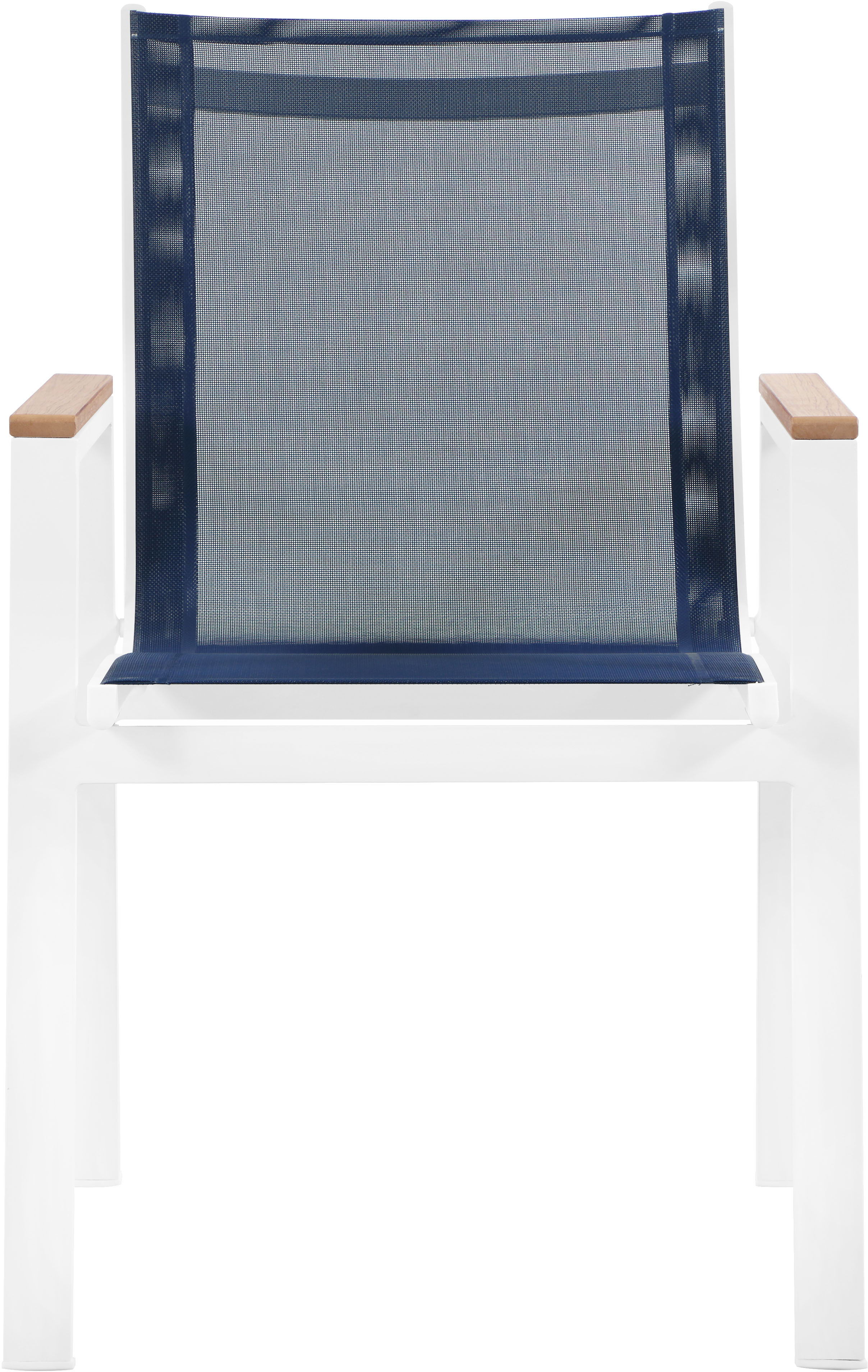 Nizuc - Outdoor Patio Dining Arm Chair (Set of 2) - Navy - Fabric - Premium Chair Sets from Meridian Furniture - Just $800! Shop now at brett interiors