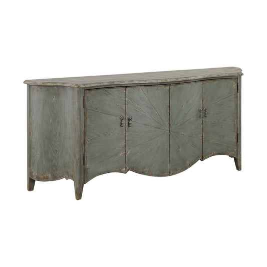 Aged Everly Laurel - Four Door Credenza - Green - Premium Credenzas from Coast2Coast Home - Just $6187.50! Shop now at brett interiors