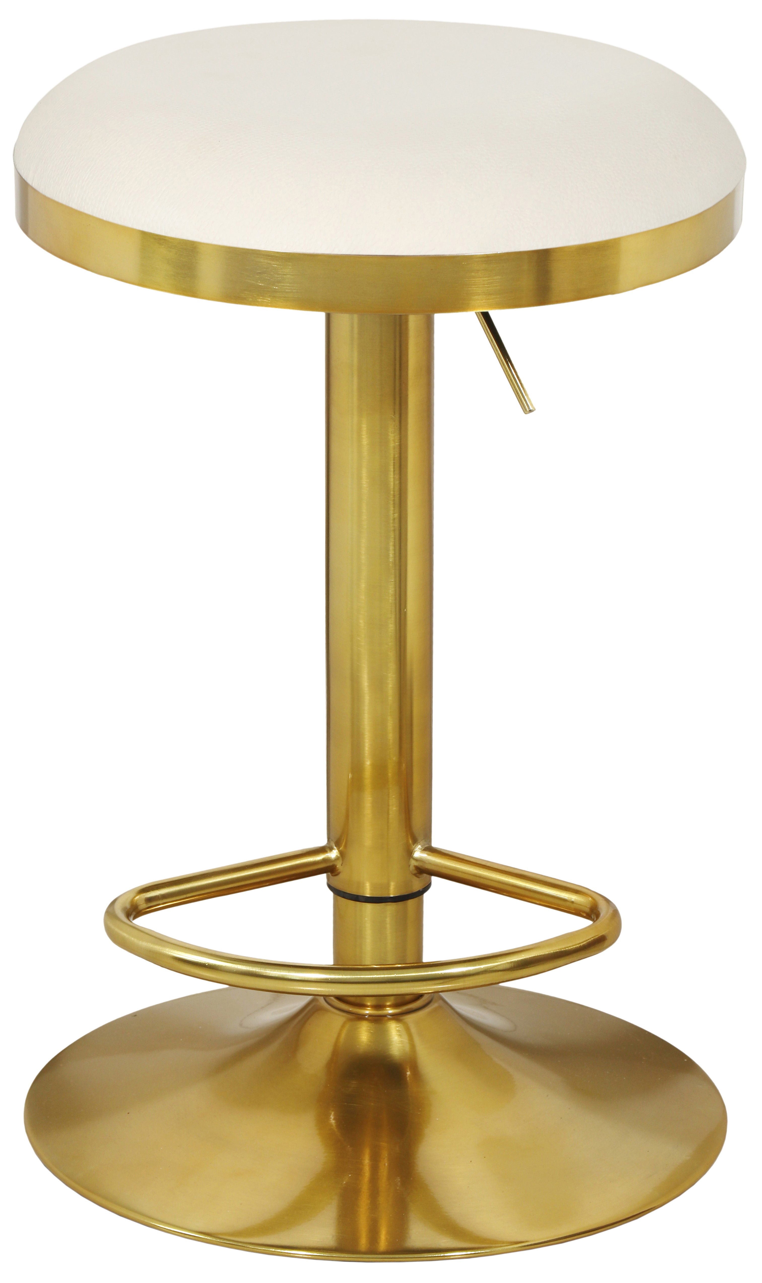 Brody - Adjustable Stool, Gold Base - Premium Adjustable Stools from Meridian Furniture - Just $337.50! Shop now at brett interiors