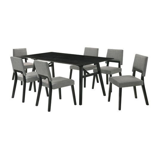 Channell - Black Wood Dining Table Set - Premium 5 Piece Dining Room Sets from Armen Living - Just $1082.50! Shop now at brett interiors