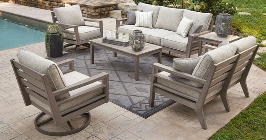 Hillside Barn - Gray / Brown - 6 Pc. - Lounge Set - Premium 6 Piece Outdoor Sets from Signature Design by Ashley® - Just $7020.63! Shop now at brett interiors