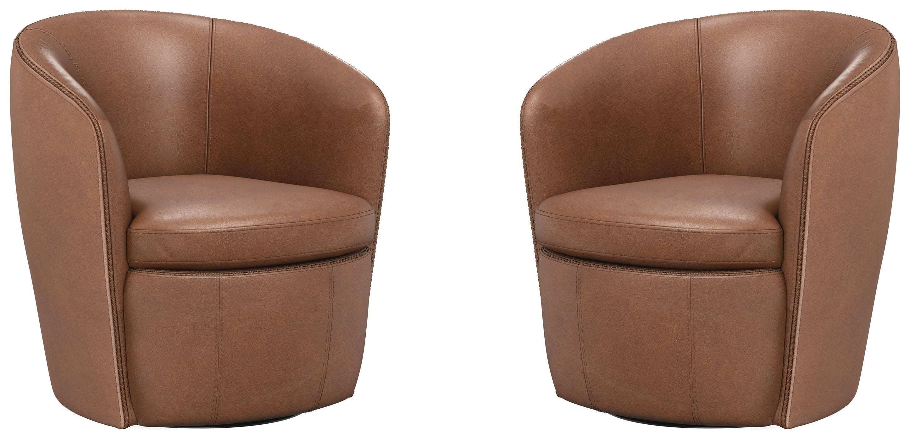 Barolo - 100% Italian Leather Swivel Club Chair (Set of 2) - Premium Chair Sets from Parker Living - Just $1095! Shop now at brett interiors