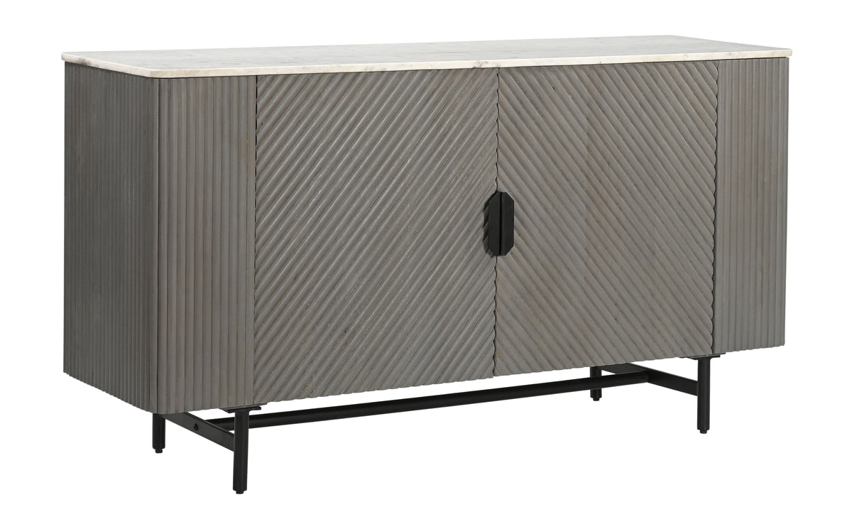 Nebulous - Two Door Credenza - Gray / White - Premium Credenzas from Coast2Coast Home - Just $4125! Shop now at brett interiors