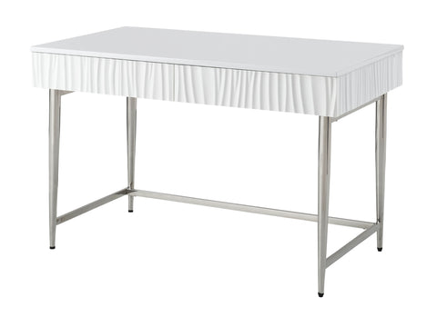 Waves - Two Drawer Writing Desk - Glossy White - Premium Writing Desks from Coast2Coast Home - Just $3712.50! Shop now at brett interiors