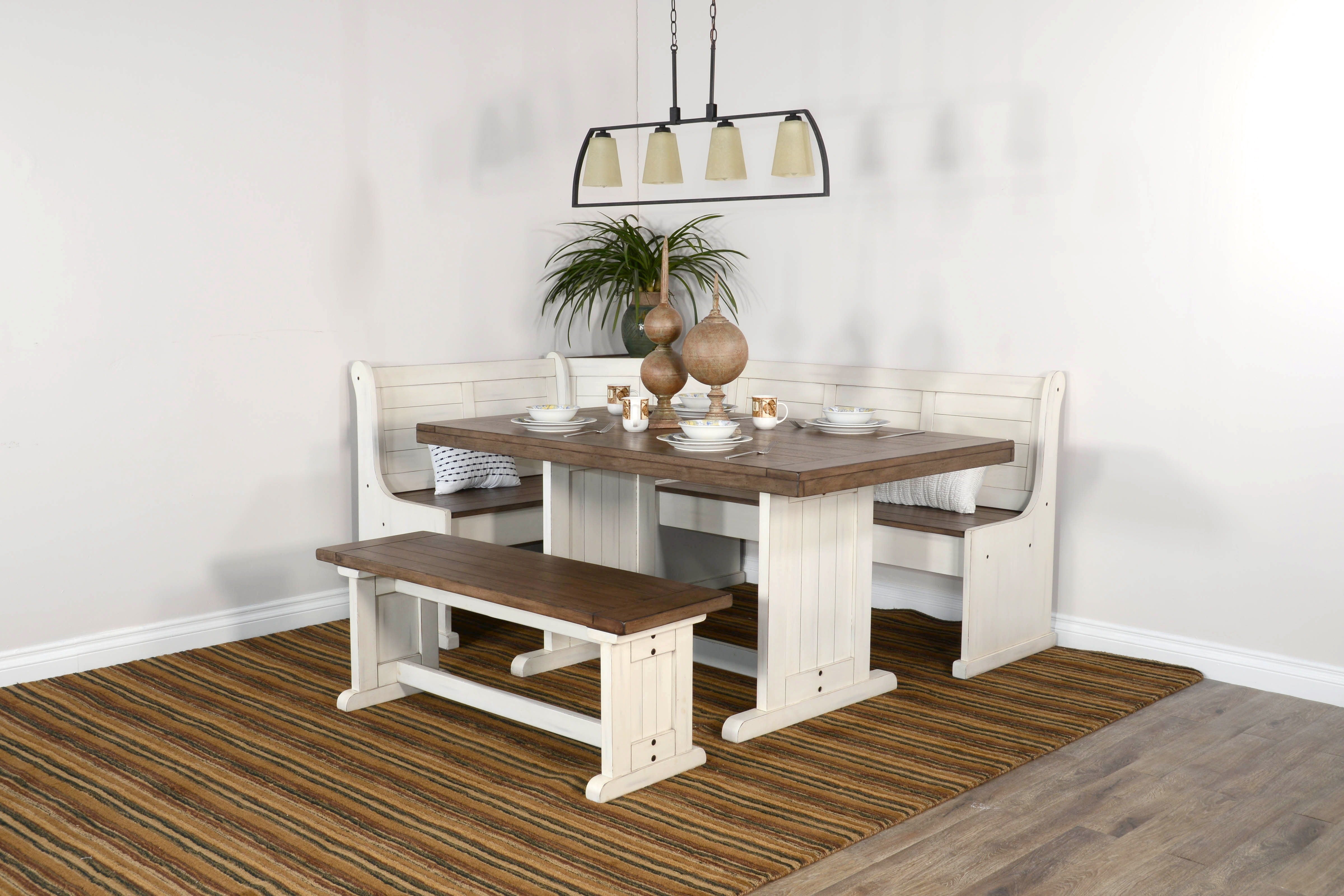 Pasadena - Breakfast Nook (4 Piece Set) - White - Premium 4 Piece Dining Room Sets from Sunny Designs - Just $1669! Shop now at brett interiors