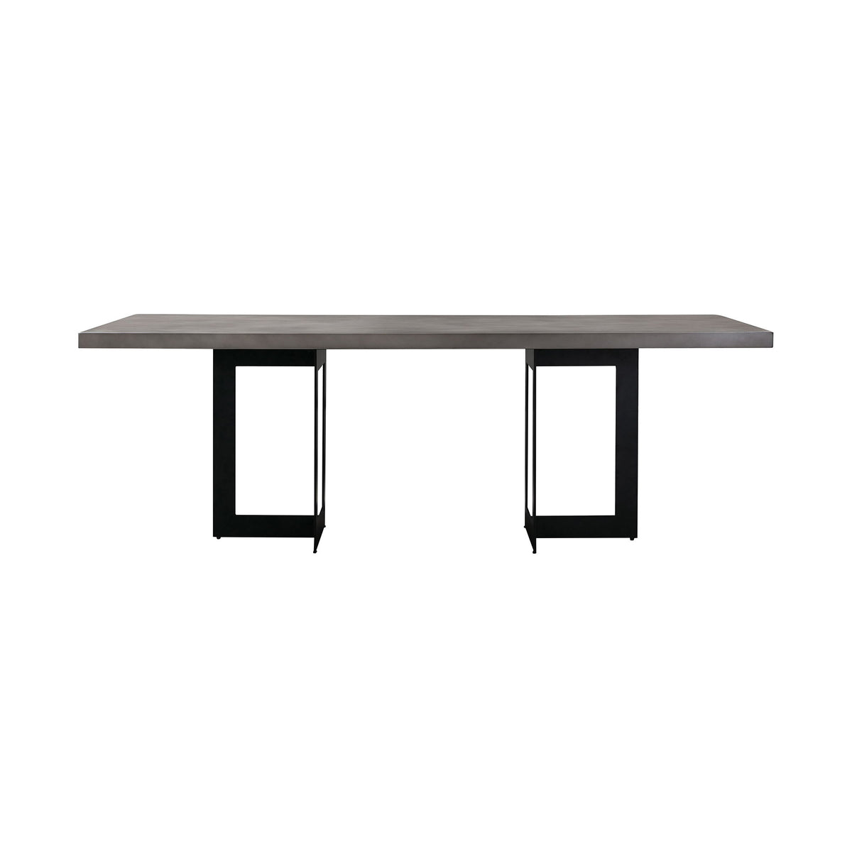 Odet - Rectangular Dining Table - Concrete / Black - Premium Dining Tables from Armen Living - Just $1822.50! Shop now at brett interiors