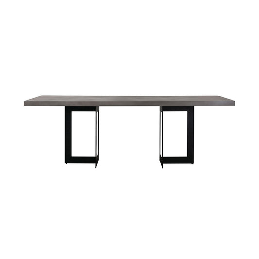 Odet - Rectangular Dining Table - Concrete / Black - Premium Dining Tables from Armen Living - Just $1822.50! Shop now at brett interiors