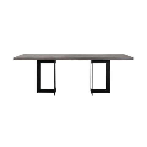 Odet - Rectangular Dining Table - Concrete / Black - Premium Dining Tables from Armen Living - Just $1822.50! Shop now at brett interiors