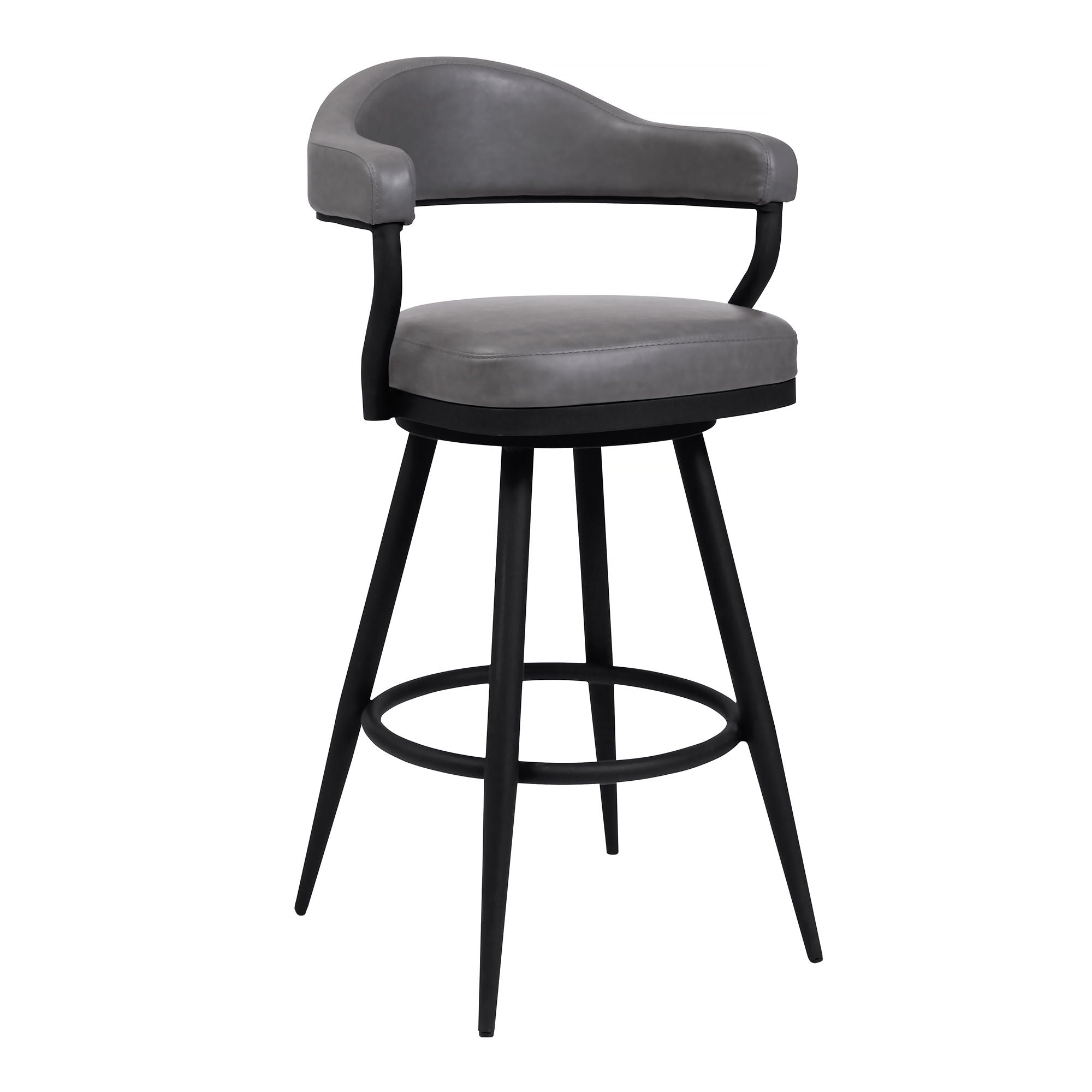 Justin - Swivel Vintage Bar Stool With Metal Legs Armen Living