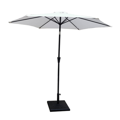 8.8' Outdoor Aluminum Patio Umbrella With 42 Pound Square Resin Umbrella Base - Premium Umbrellas & Canopies from Gather Craft - Just $214! Shop now at brett interiors