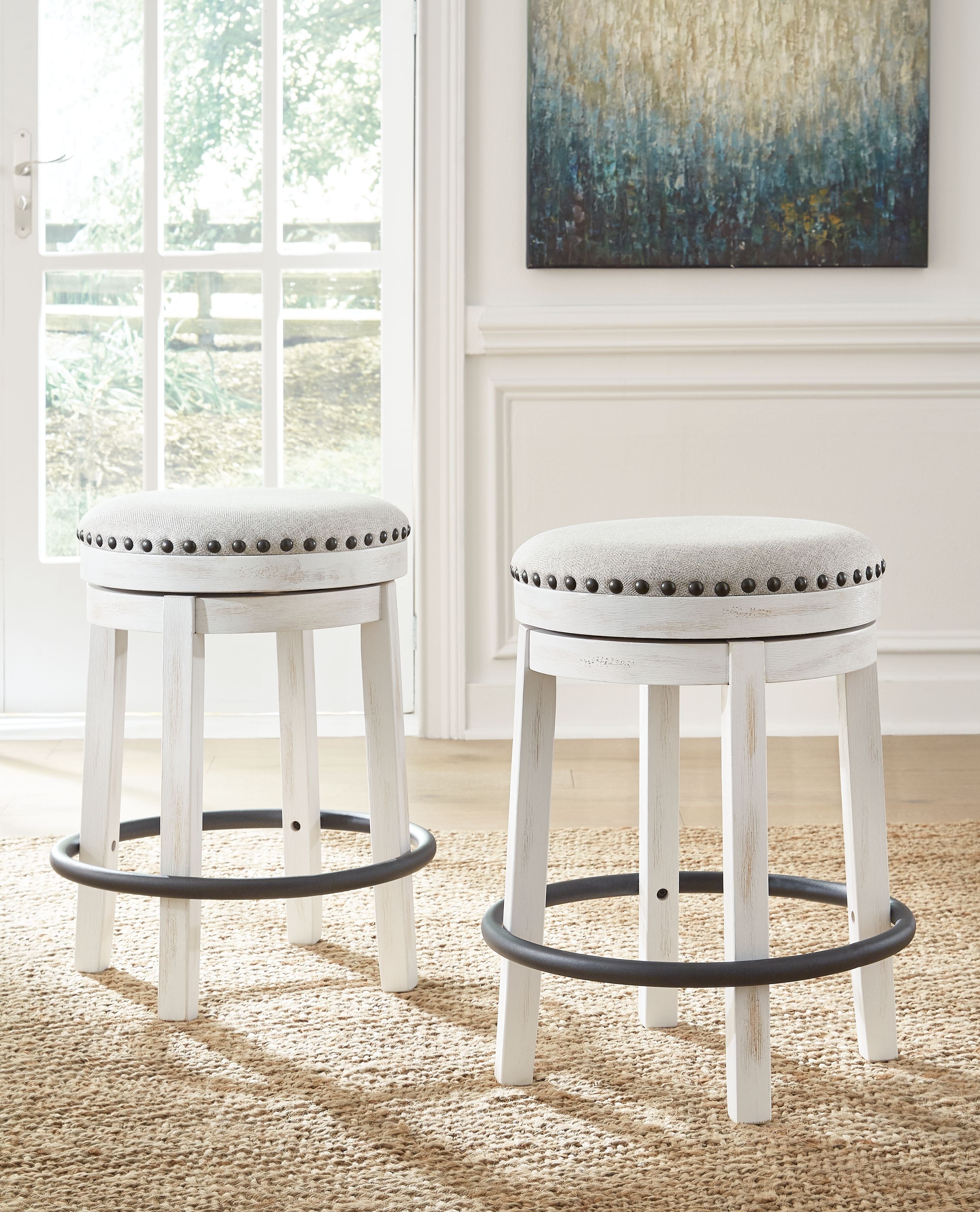 Valebeck - Upholstered Swivel Stool Signature Design by Ashley®