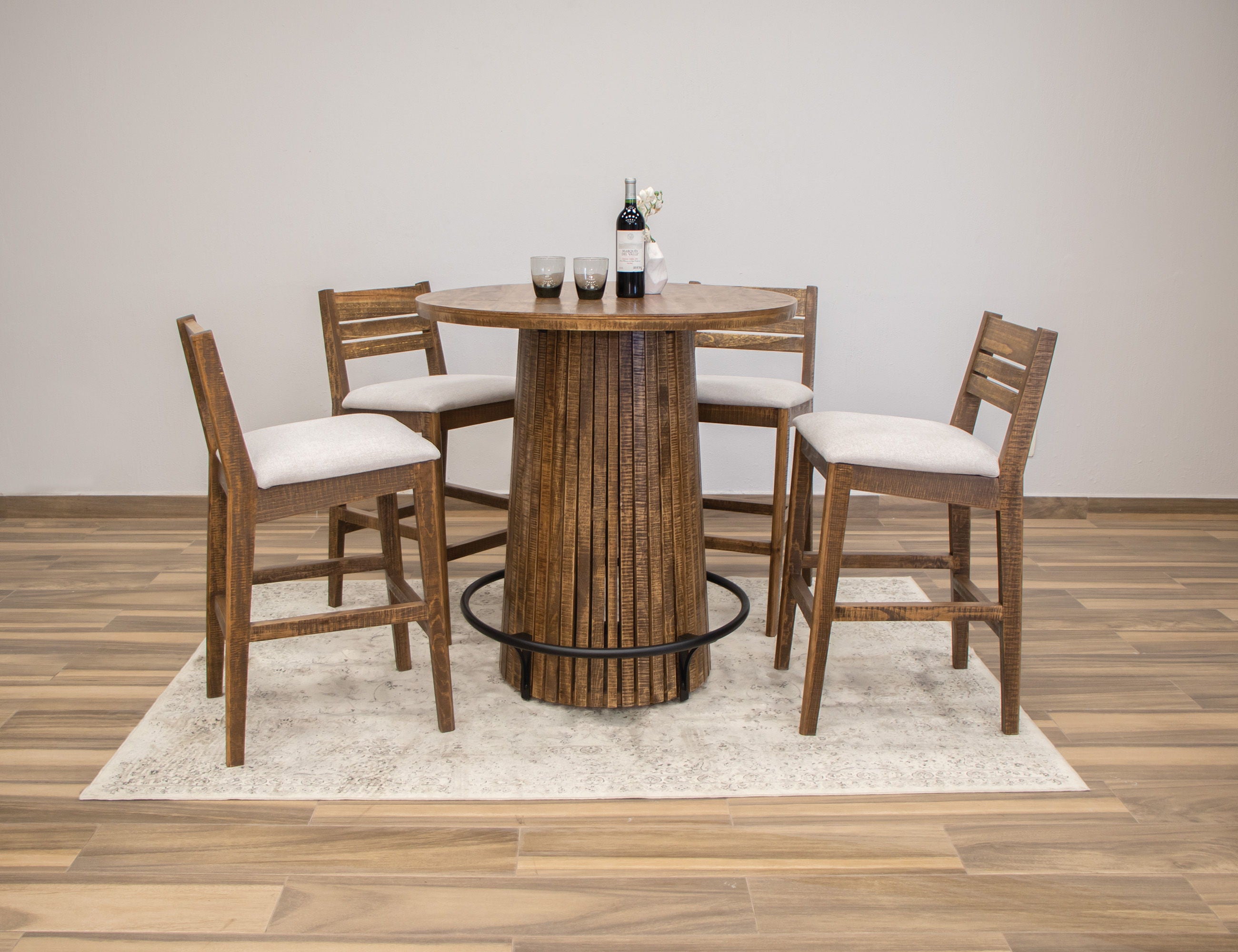 Tiza - Bistro Table - Peanut Brown / Chalk Colors - Premium Bar Tables from International Furniture Direct - Just $1112.50! Shop now at brett interiors