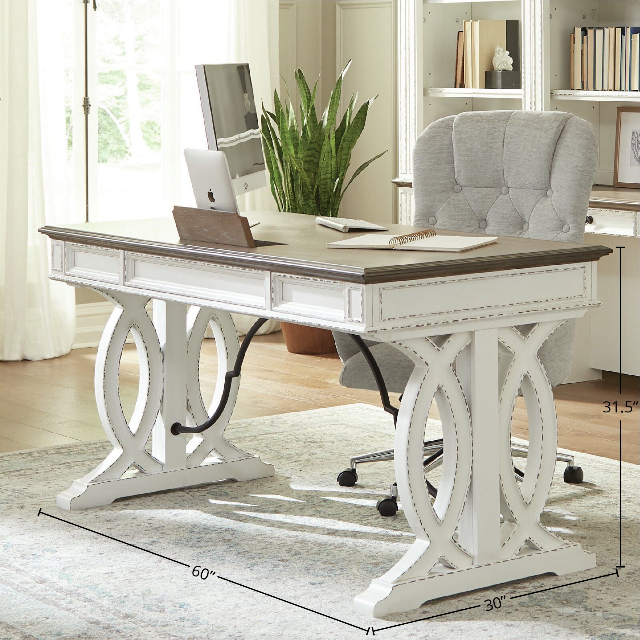 Provence - Writing Desk - Vintage Alabaster - Premium Writing Desks from Parker House - Just $1247.50! Shop now at brett interiors