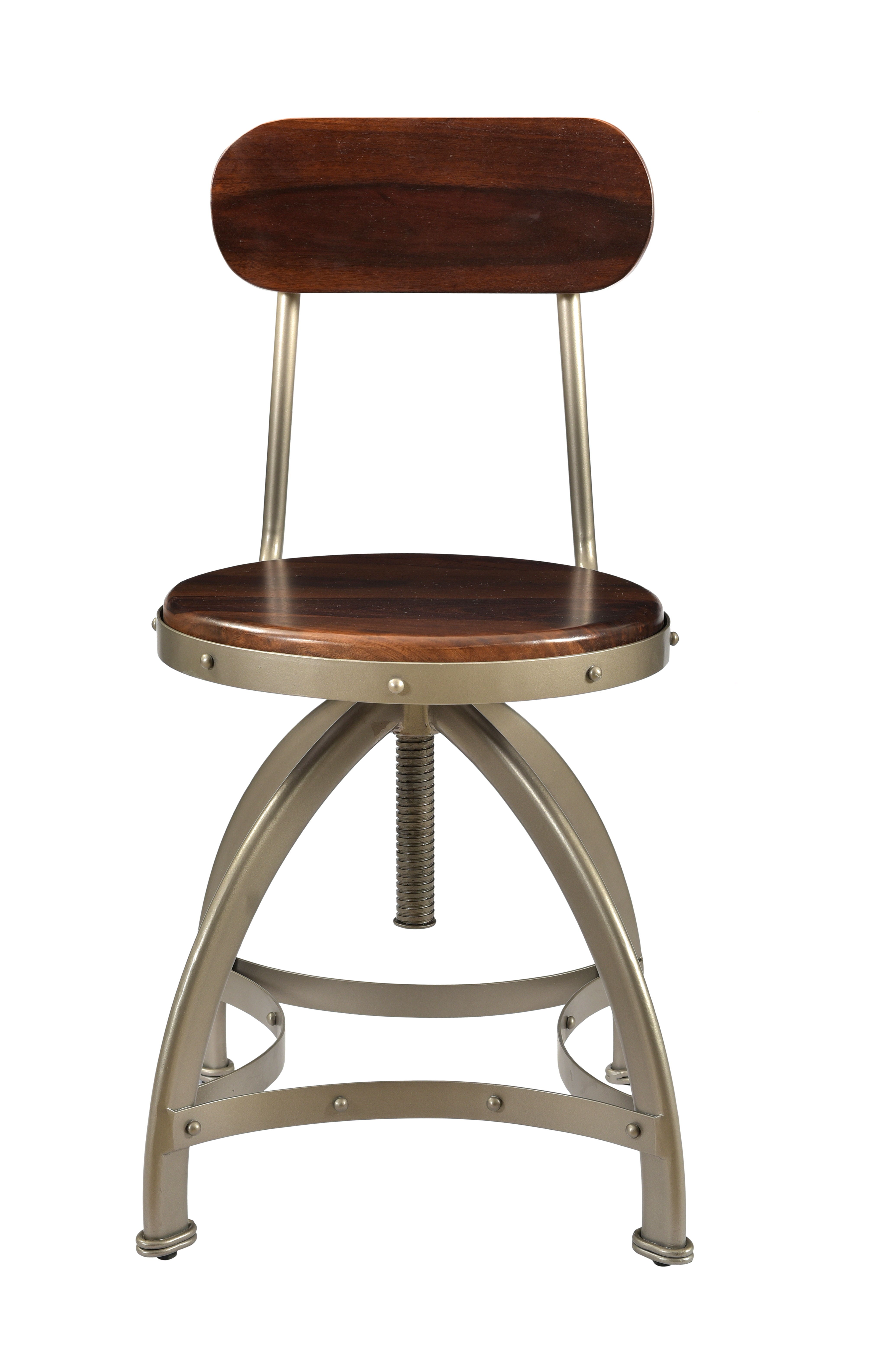 Tacoma - Adjustable Barstool - Honey Brown / Antique Silver - Premium Adjustable Height from Coast2Coast Home - Just $825! Shop now at brett interiors