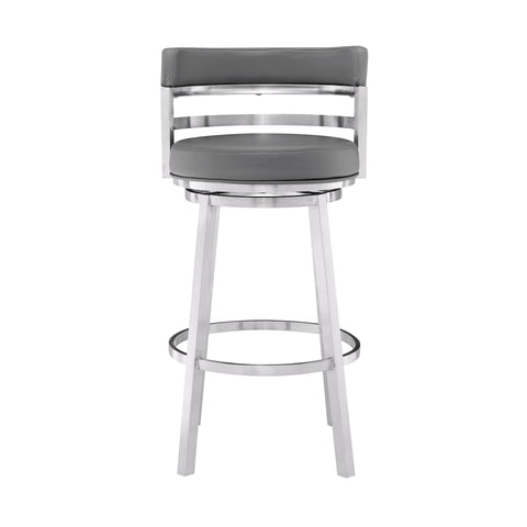 Madrid - Swivel Stainless Steel Bar Stool - Premium Counter Height (24"-27") from Armen Living - Just $415! Shop now at brett interiors