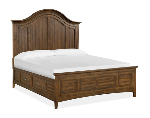 Bay Creek - Complete Arched Bed With Storage Rails - Premium Arched Beds from Magnussen Furniture - Just $2316! Shop now at brett interiors