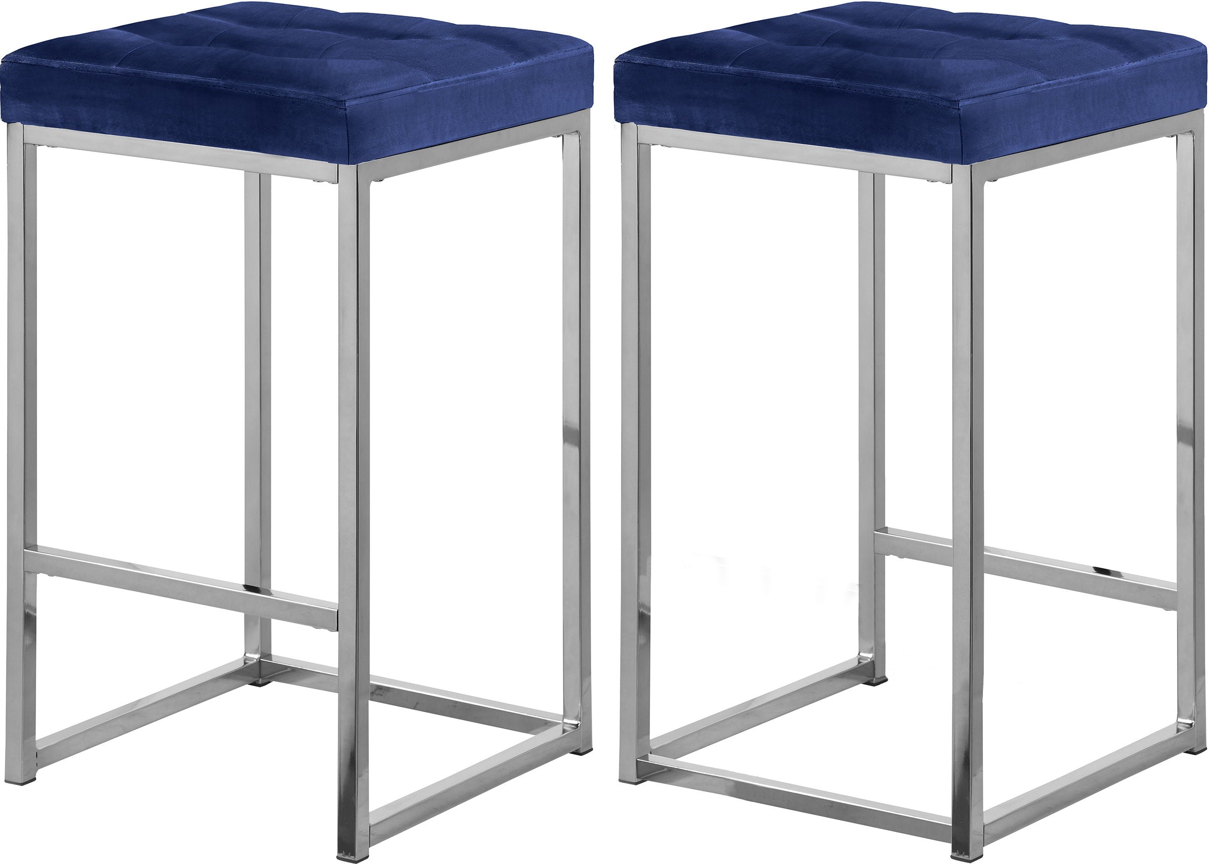 Nicola - Velvet Stool (Set of 2) - Premium Stool Sets from Meridian Furniture - Just $400! Shop now at brett interiors