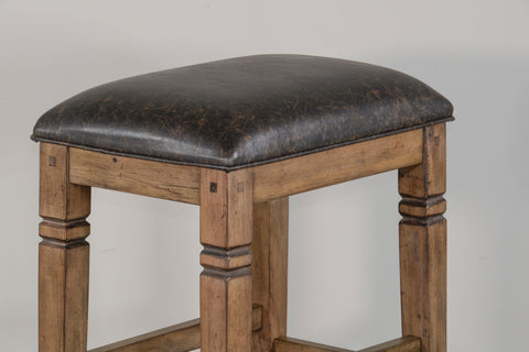 Doe Valley - Backless Stool With Cushion Seat - Brown / Black - Premium Bar Height (28"-30") from Sunny Designs - Just $150! Shop now at brett interiors