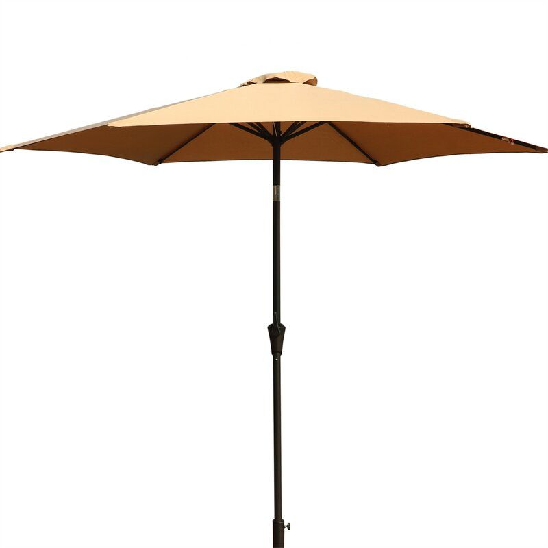 8.8' Outdoor Aluminum Patio Umbrella With 42 Pound Round Resin Umbrella Base - Premium Umbrellas & Canopies from Gather Craft - Just $213! Shop now at brett interiors