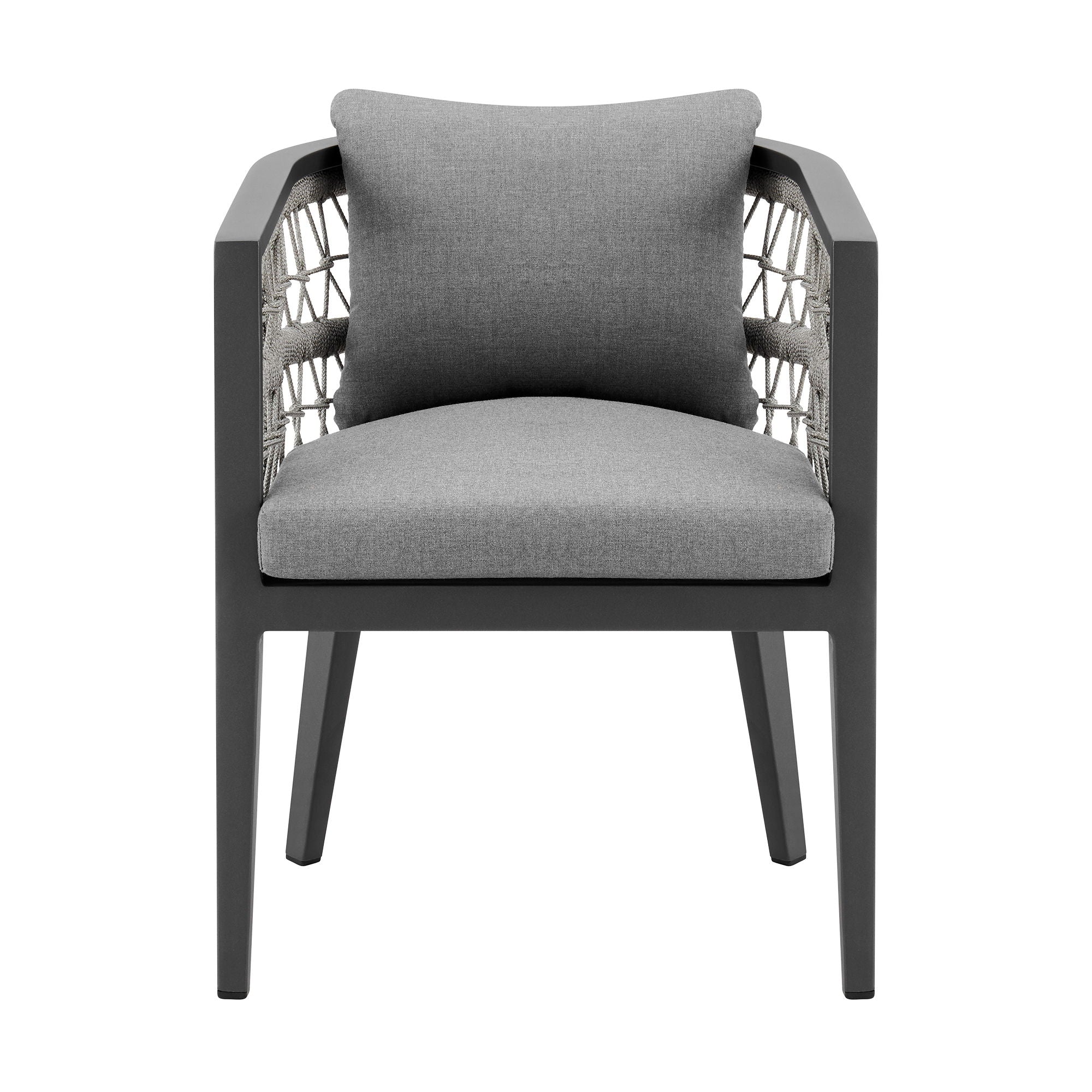 Zella - Outdoor Patio Dining Chair (Set of 2) - Light Gray / Earl Gray - Premium Chair Sets from Armen Living - Just $1675! Shop now at brett interiors