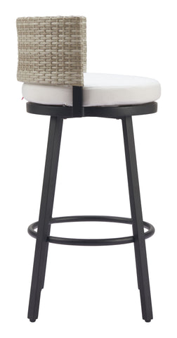 Midnight Wave - Barstool - White - Premium Bar Height (28"-30") from Zuo Modern - Just $950! Shop now at brett interiors