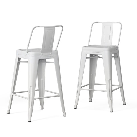 Rayne - 24" Metal Counter Height Stool (Set of 2) - Premium Stool Sets from Simpli Home - Just $149! Shop now at brett interiors