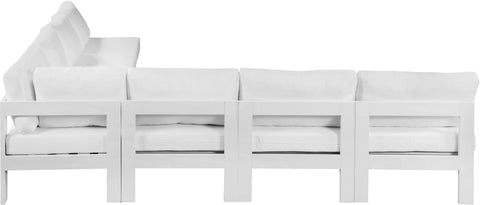 Nizuc - Outdoor Patio Modular Sectional 7 Piece - White - Metal - Modern & Contemporary - Premium Stationary Sectionals from Meridian Furniture - Just $6137.50! Shop now at brett interiors