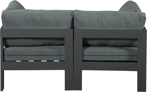 Nizuc - Outdoor Patio Modular Sofa - Dark Grey - Premium Sofas from Meridian Furniture - Just $1925! Shop now at brett interiors