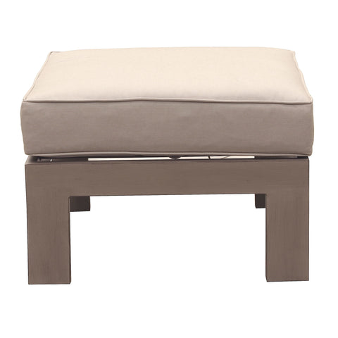 Patio Indoor Outdoor Aluminum Ottoman Footstool With Cushion - Premium Ottomans from Gather Craft - Just $283! Shop now at brett interiors