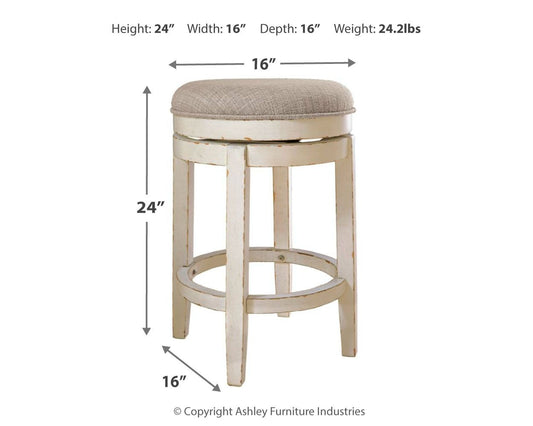 Realyn - Uph Swivel Stool - Premium Counter Height (24"-27") from Ashley Furniture - Just $164.60! Shop now at brett interiors