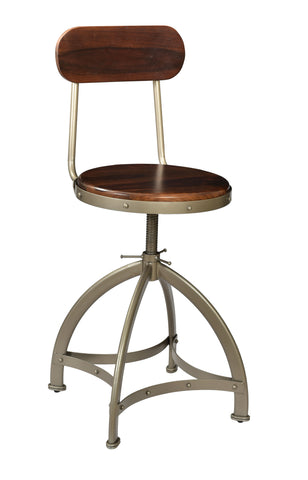 Tacoma - Adjustable Barstool - Honey Brown / Antique Silver - Premium Adjustable Height from Coast2Coast Home - Just $825! Shop now at brett interiors