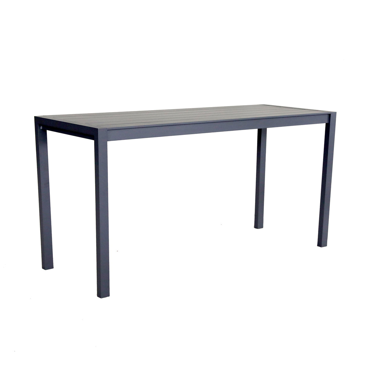 Premium Aluminum Rectangular Bar Table - Pewter - Premium Bar Tables from Gather Craft - Just $885! Shop now at brett interiors