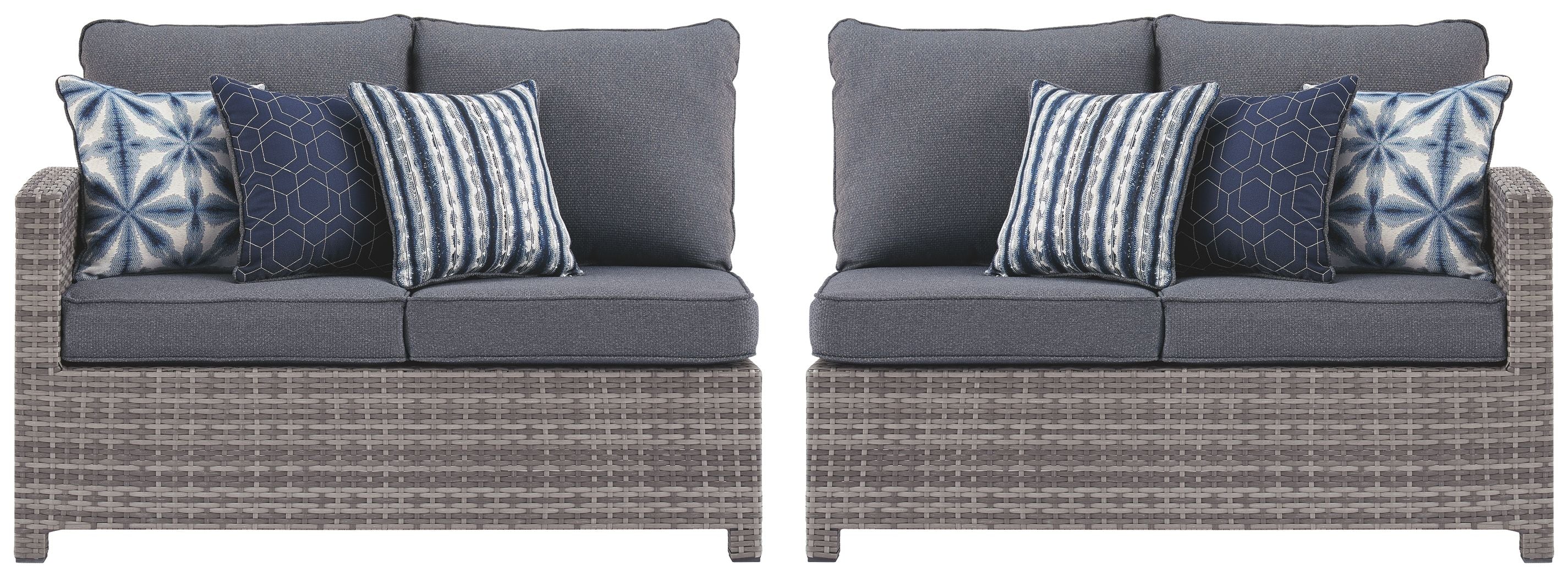 Salem - Gray - Raf / Laf Loveseat W/Cush (Set of 2) - Premium Loveseats from Ashley Furniture - Just $1957.50! Shop now at brett interiors