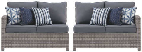 Salem - Gray - Raf / Laf Loveseat W/Cush (Set of 2) - Premium Loveseats from Ashley Furniture - Just $1957.50! Shop now at brett interiors