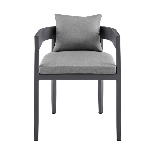 Menorca - Outdoor Patio Dining Chairs (Set of 2) - Gray - Premium Chair Sets from Armen Living - Just $1245! Shop now at brett interiors