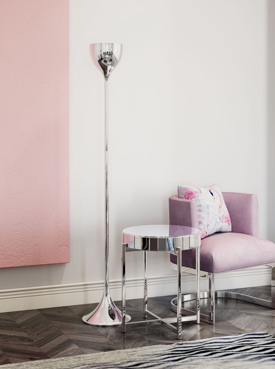 Neutrino - Floor Lamp - Chrome - Premium Floor Lamps from Zuo Modern - Just $550! Shop now at brett interiors