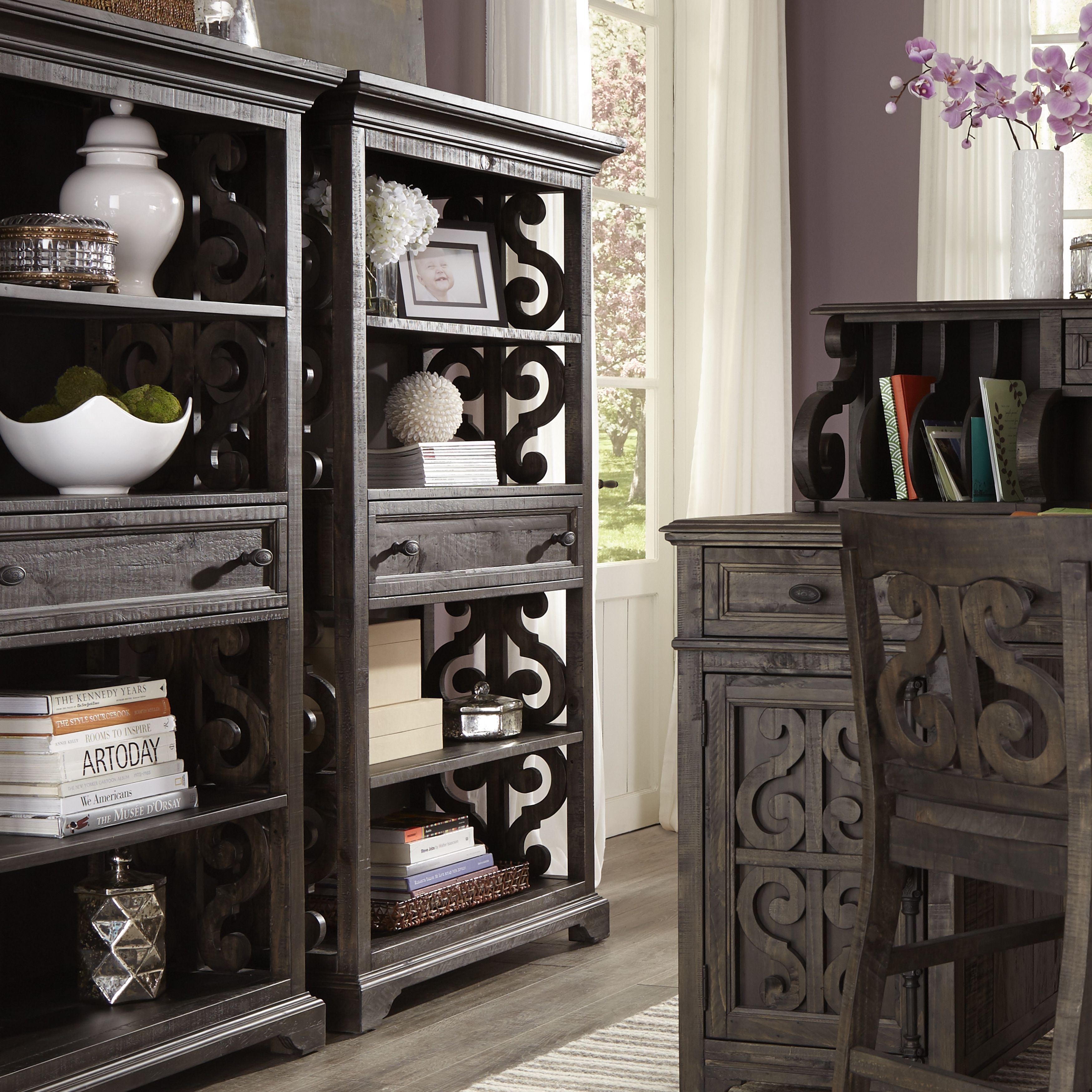 Bellamy - Bookcase - Peppercorn - Premium Standard Bookcases from Magnussen Furniture - Just $1769! Shop now at brett interiors