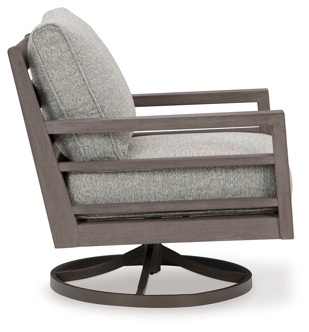 Hillside Barn - Gray / Brown - Swivel Lounge W/ Cushion - Premium Swivel Chairs from Signature Design by Ashley® - Just $1059.38! Shop now at brett interiors