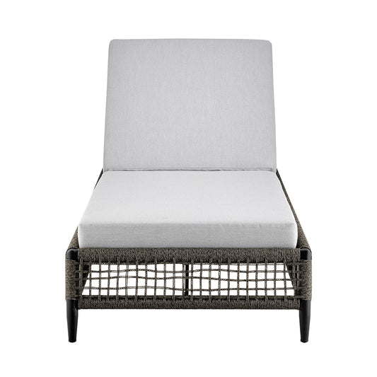 Alegria - Outdoor Patio Adjustable Chaise Lounge Chair With Cushions - Gray - Premium Chaises from Armen Living - Just $1892.50! Shop now at brett interiors