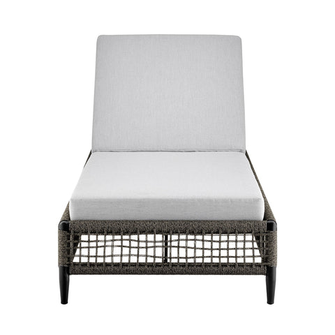 Alegria - Outdoor Patio Adjustable Chaise Lounge Chair With Cushions - Gray - Premium Chaises from Armen Living - Just $1892.50! Shop now at brett interiors