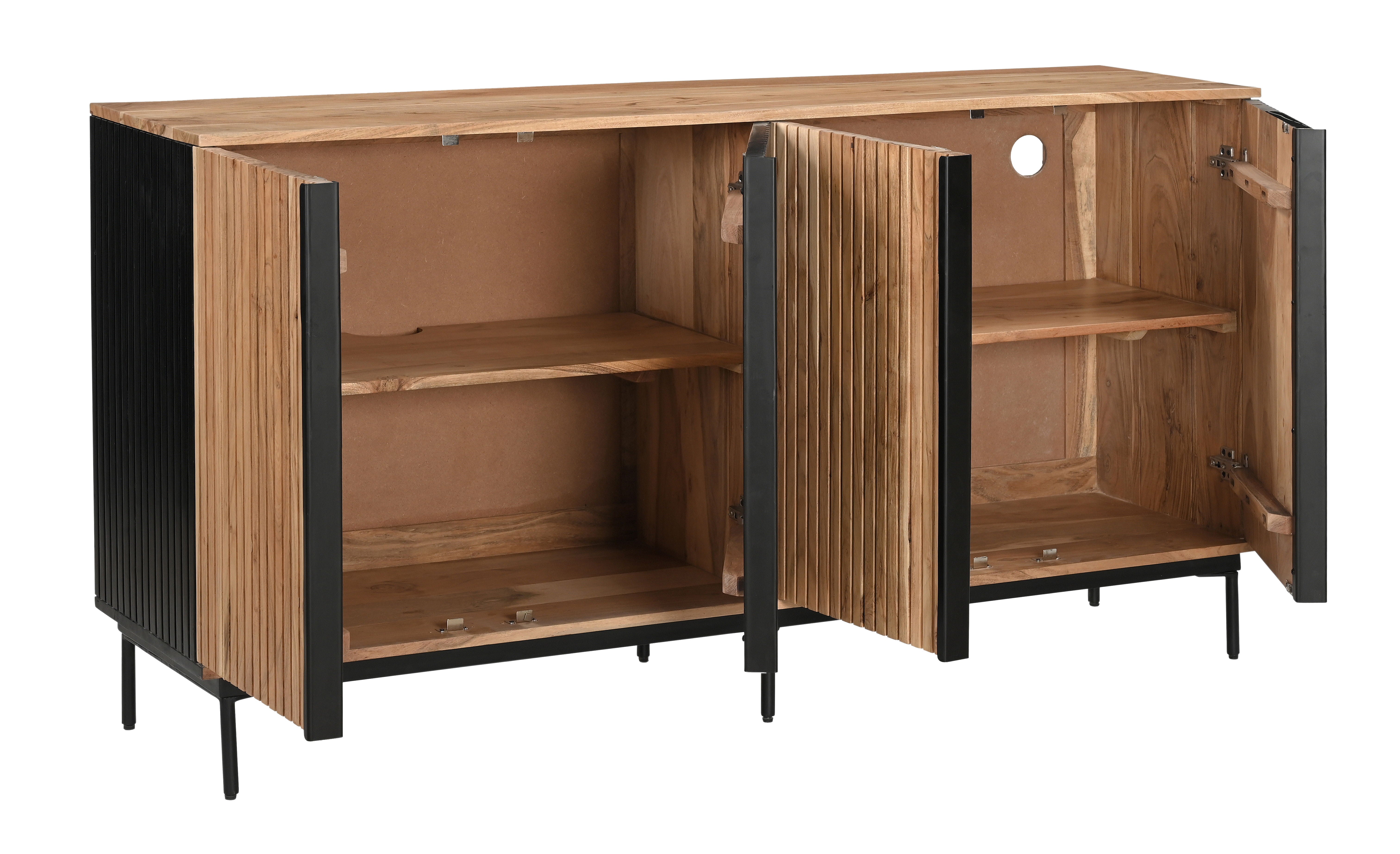 Easton - Four Door Credenza - Natural - Premium Credenzas from Coast2Coast Home - Just $4785! Shop now at brett interiors