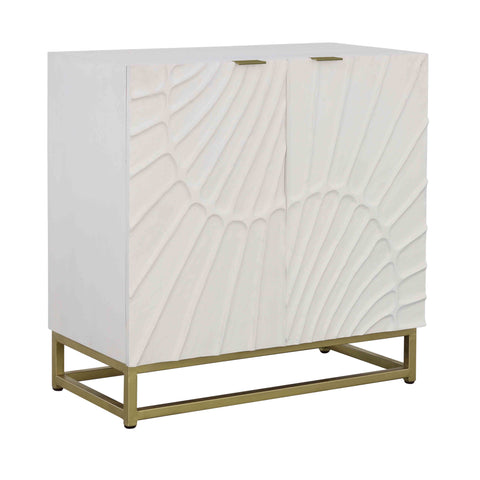 Fallow - Two Door Cabinet - White / Gold - Premium Accent Cabinets from Coast2Coast Home - Just $2887.50! Shop now at brett interiors