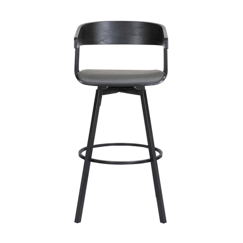 Athena - Swivel Black Wood Stool - Premium Counter Height (24"-27") from Armen Living - Just $280! Shop now at brett interiors