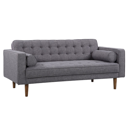 Element - Mid-Century Modern Loveseat - Dark Gray / Walnut - Premium Stationary Loveseats from Armen Living - Just $1165! Shop now at brett interiors