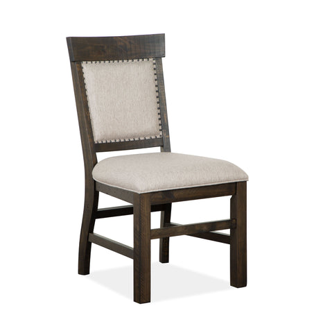 Bellamy - Dining Side Chair With Upholstered Seat & Back (Set of 2) - Dark Brown - Premium Chair Sets from Magnussen Furniture - Just $700! Shop now at brett interiors